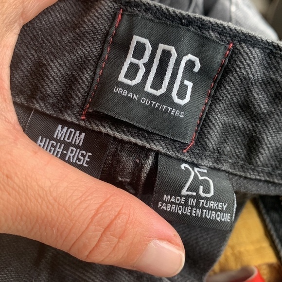 Urban outfitters BDG high waisted mom‎ jean washed black denim size 25 - Picture 6 of 12